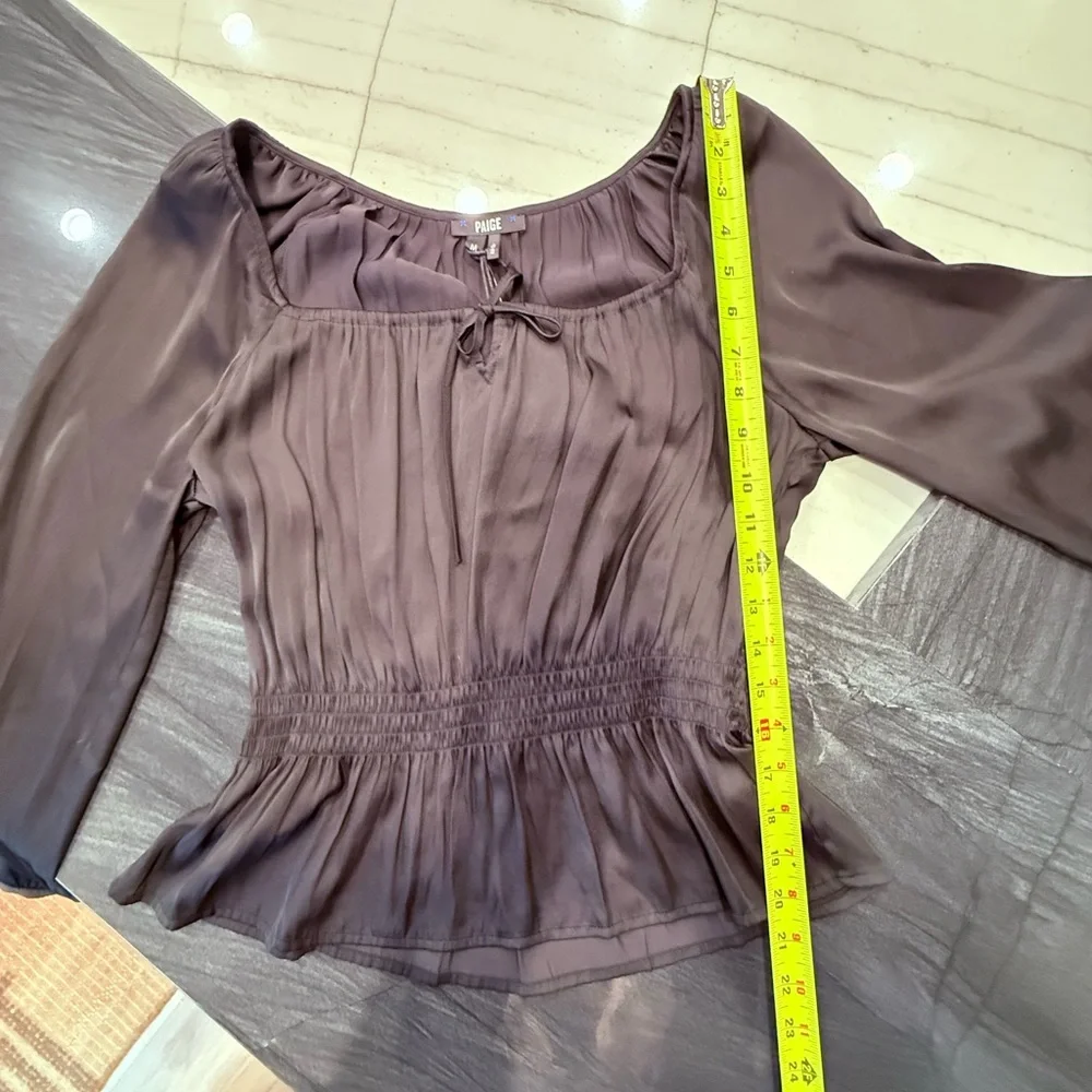 PAIGE Black Peplum Blouse - Picture 8 of 13
